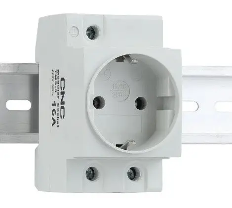 Розетка на DIN-рейку CNC TMS-5 L+N+PE 16A (Б00038795) - фото №1