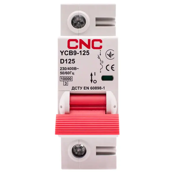 Автоматический выключатель CNC YCB9-125 1Р 125А 10kA D