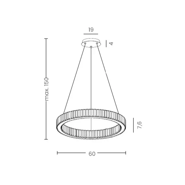 Люстра Azzardo AZ5788 Spark LED 1x30W 3000K 2560Lm IP20 золота - фото №1