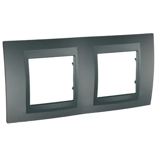 Двухместная рамка Schneider Electric Unica Top MGU6.004.12 (графит) Двухместная рамка Schneider Electric Unica Top MGU6.004.12 (графит)
