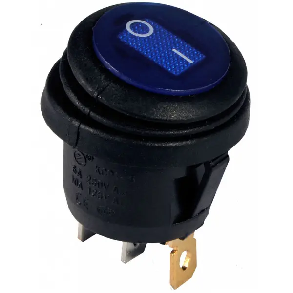 Перемикач Аско-Укрем KCD1-5-101NW BL/B (0-I) IP65 з підсвічуванням круглий синій (A0140040076) Перемикач Аско-Укрем KCD1-5-101NW BL/B (0-I) IP65 з підсвічуванням круглий синій (A0140040076)