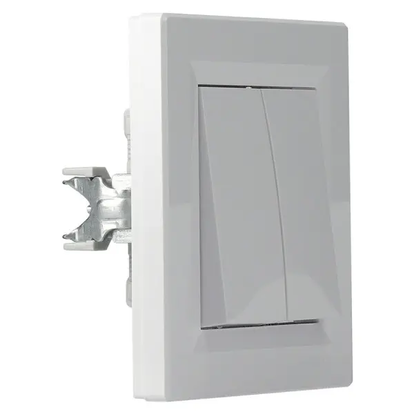 Выключатель 2-кл. белый Asforа, EPH0300121 - фото №4