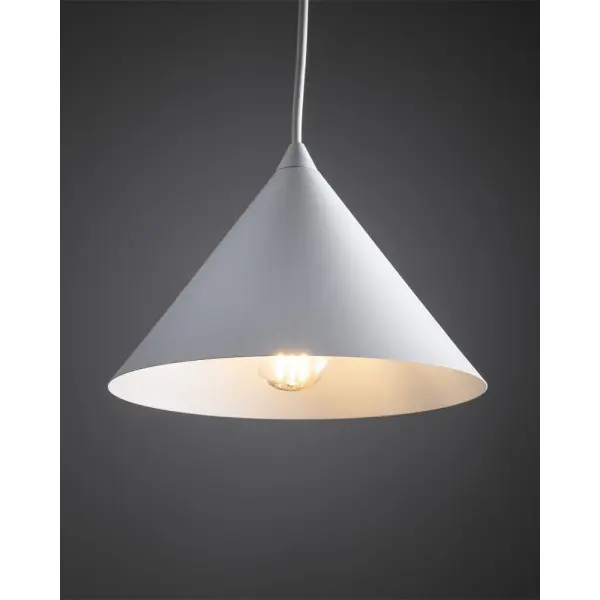 Подвесной светильник, люстра TK Lighting 10007 Cono S E27 1x15W IP20 белый - фото №1 Подвесной светильник, люстра TK Lighting 10007 Cono S E27 1x15W IP20 белый - фото №1