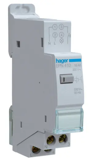 Імпульсне реле Hager EPN410 електронне 1НО 16А/230В