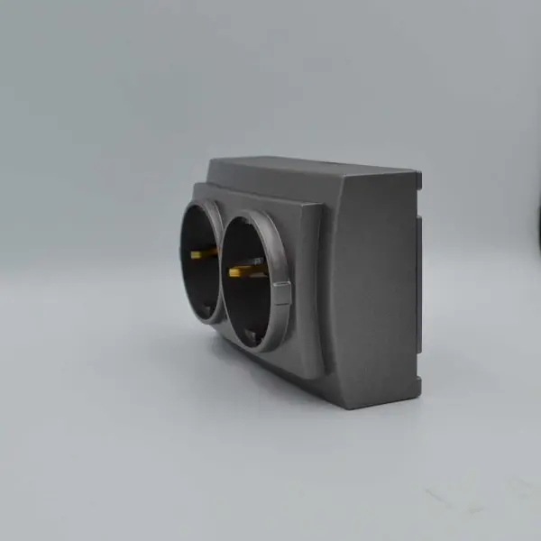 Розетка Nilson Themis антрацит 2-на з заземленням ( 26161025 ) - фото №2