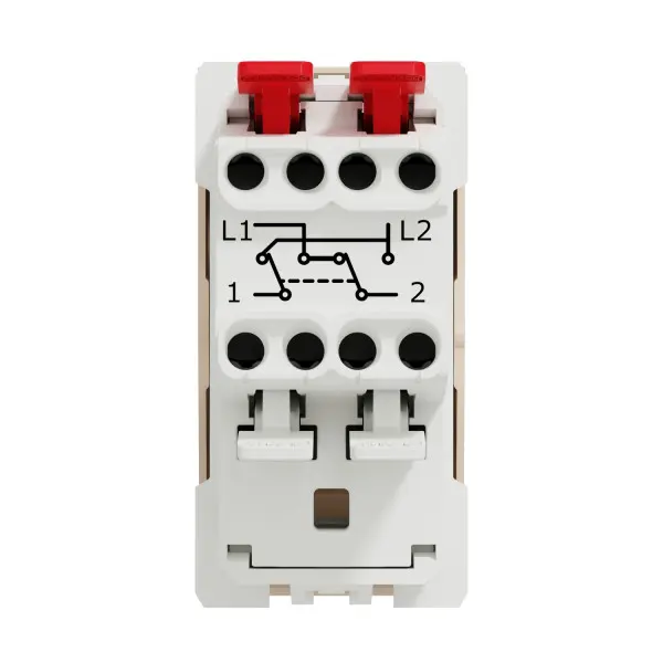 Перекрестный выключатель Schneider Electric Unica New NU310544 1-клавишный 10А 1м бежевый - фото №1