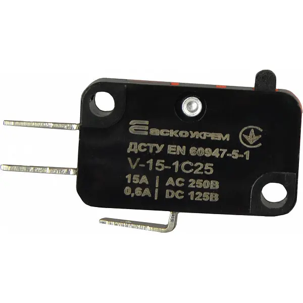 Конечный мини-выключатель Аско-Укрем V-15-1C25 (A0050040025) - фото №2