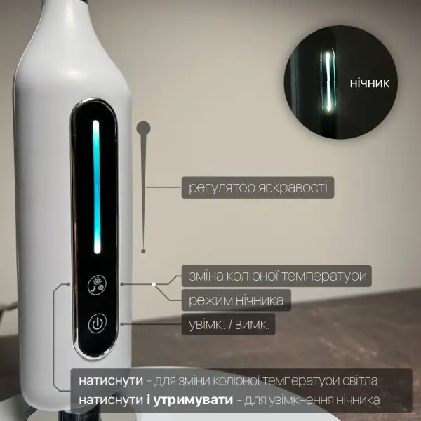 Светильник настольный LED STARLINK 10W 3000-6000К белый Violux ( 530003 ) - фото №4