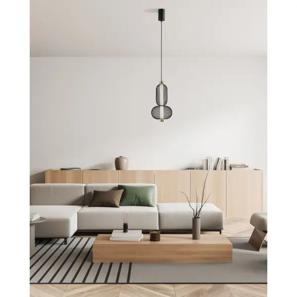 Подвесной светильник, люстра Italux PND-84283-2-BK Marco LED 1x10W 3000K 590Lm IP20 черный - фото №1