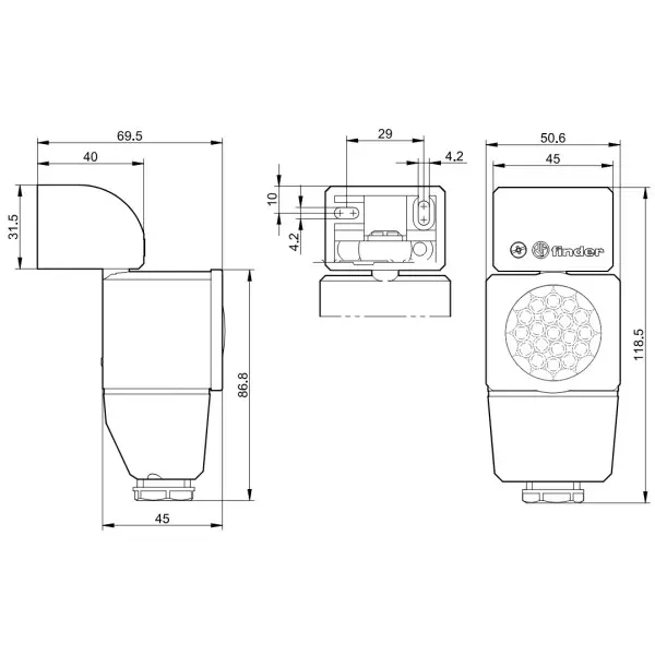 Датчик движения Finder 5-350лк 10с-12мин 360°/110° (181182300000) - фото №1