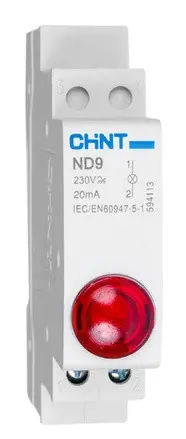 Модульний індикатор Chint ND9-1/R AC/DC230В червоний (594113)