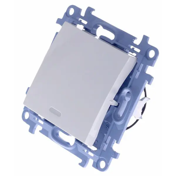 Одинарний вимикач з підсвічуванням Kontakt Simon Simon 10 CW1L.01/11 (білий) - фото №1