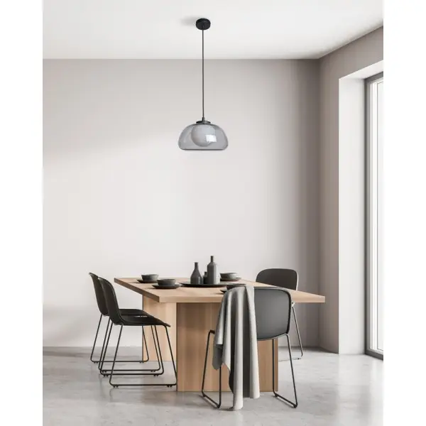 Подвесной светильник, люстра Italux PND-54637-1-BK-SG Ainale G9 1x7W IP20 дымчатый - фото №2