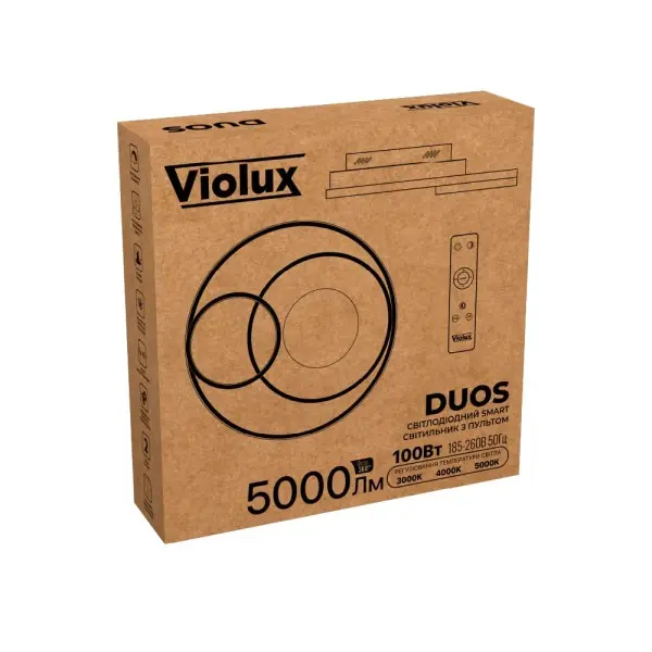 Світильник LED smart DUOS+пульт круг 100W 3000-5000K IP20 чорний ( 220785 ) - фото №6