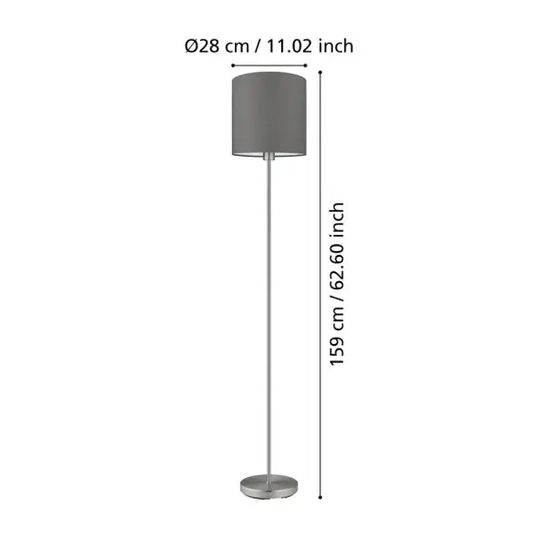 Торшер Eglo 95167 Pasteri E27 1x60W IP20 серый - фото №4 Торшер Eglo 95167 Pasteri E27 1x60W IP20 серый - фото №4