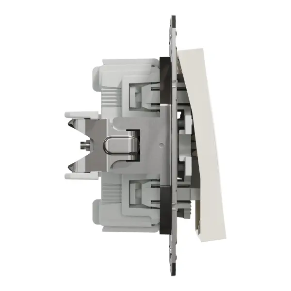Переключатель двухклавишный Schneider Electric Asfora без рамки кремовый (EPH0670123) - фото №1