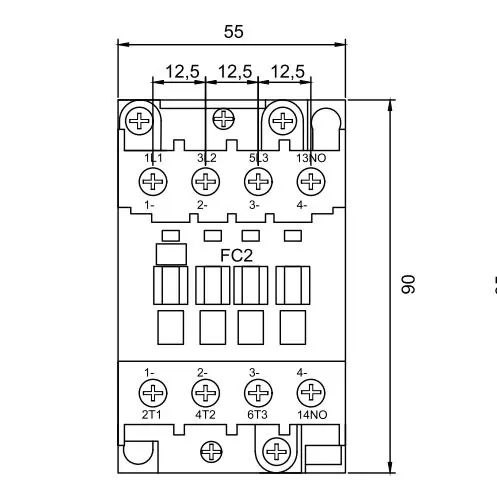 Контактор Promfactor FC-2/25А 1NC AC110В (FC21025110) - фото №1 Контактор Promfactor FC-2/25А 1NC AC110В (FC21025110) - фото №1