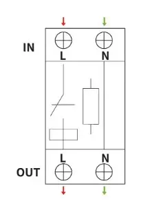 Реле контролю напруги та струму Аско-Укрем RKV 2P 40A - фото №2
