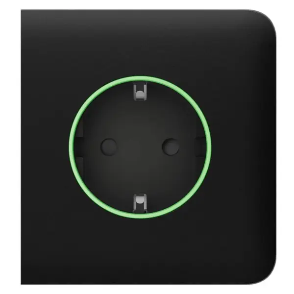 Центральная панель умной розетки Ajax 52807.163.BL SideCover Smart для OutletCore черная (38780)