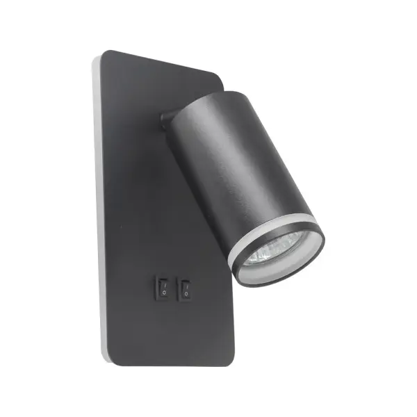 Бра, настінний світильник Goldlux 324368 Paris GU10+Led 2x10+6W IP20 BK