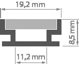 LED-профиль KLUS для пола HR-ALU, 1 метр - фото №4
