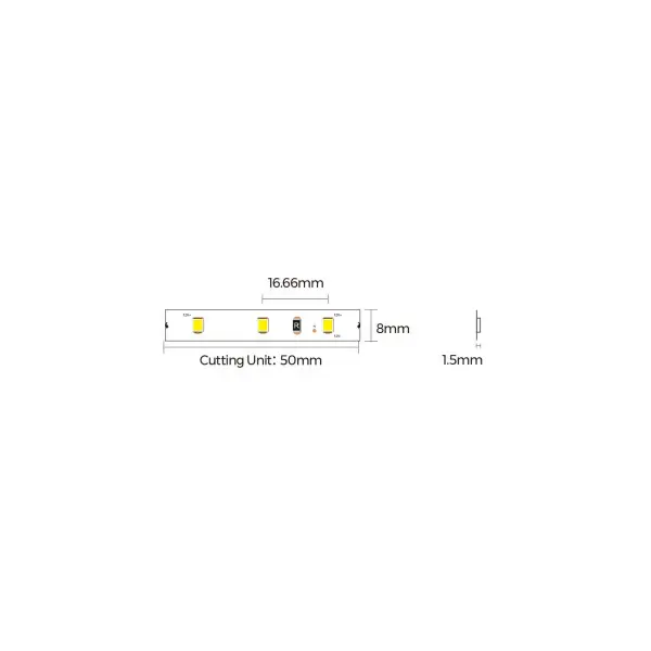 LED лента COLORS 60-2835-12V-IP20 4,8W 520Lm 4000K 5м (DJ60-12V-8mm-NW) - фото №1