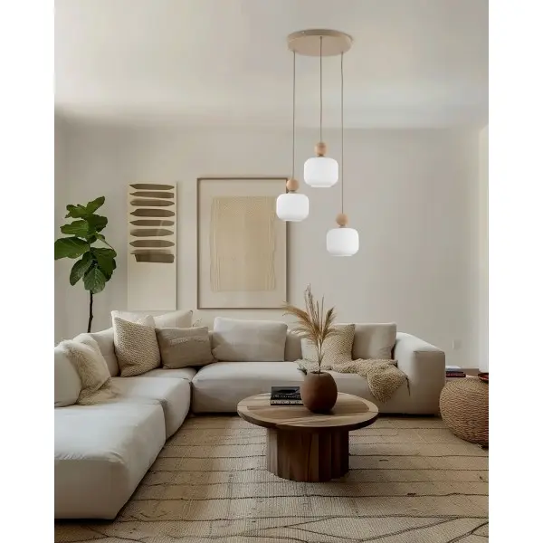 Подвесной светильник, люстра TK Lighting 11050 Ballo E14 3x10W IP20 бежевый - фото №4 Подвесной светильник, люстра TK Lighting 11050 Ballo E14 3x10W IP20 бежевый - фото №4