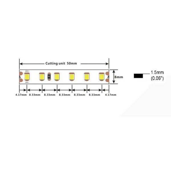LED лента COLORS 120-2835-24V-IP65 8.4W 1010Lm 1900K 5м (D8120-24V-8mm-IP65-GW) - фото №2
