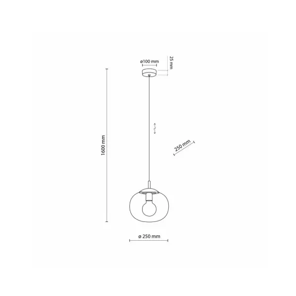 Підвісний світильник, люстра Tk Lighting 4816 Vibe E27 1x15W IP20 Чорний - фото №3