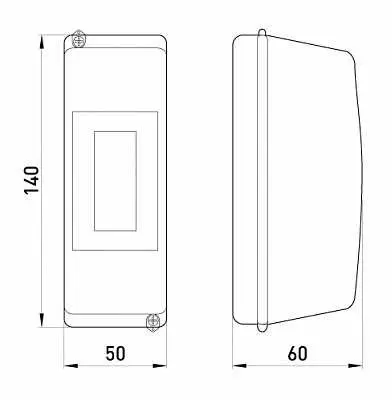 Корпус пластиковый E.Next e.plbox.stand.02 2-модульный без дверцы (CSU1012) - фото №1