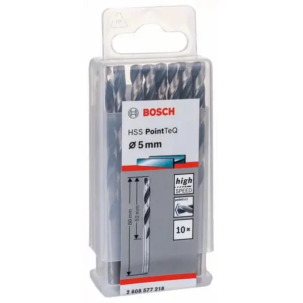 Свердла Bosch 2608577218 PointTeQ Svyerl HSS 5,0мм (10шт) - фото №1