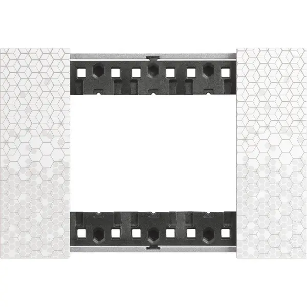 Рамка на 3 модулі Bticino Living Now KA4803MW (італійський стандарт) піксель