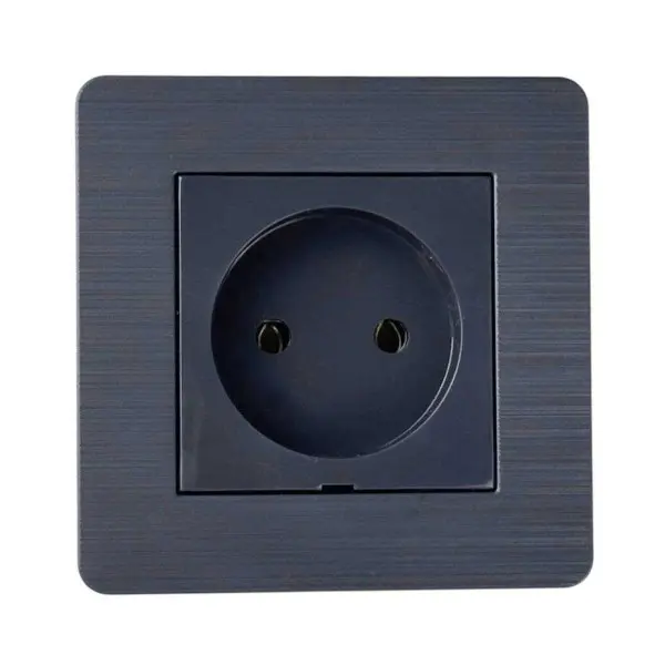 Розетка Nilson Selene антрацит 1-на без заземлення ( 23362515 )