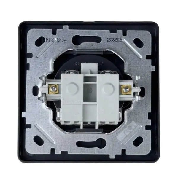 Розетка Nilson Selene антрацит 1-на без заземлення ( 23362515 ) - фото №1