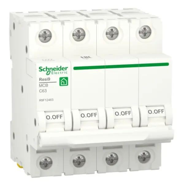 Автоматичний вимикач Schneider Electric R9F12463 RESI9 6кА 4P 63A C Автоматичний вимикач Schneider Electric R9F12463 RESI9 6кА 4P 63A C