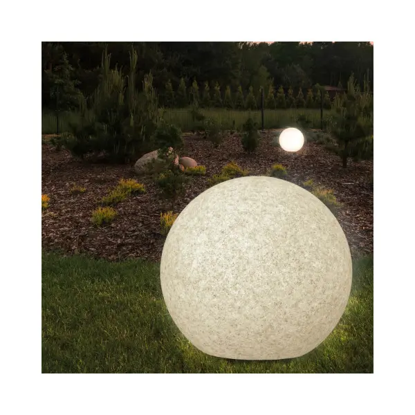 Уличный садовый светильник шар Goldlux 330345 Argento 30 E27 1x25W IP65 Серый - фото №1