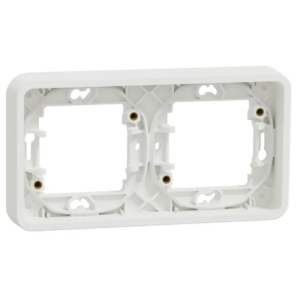 Горизонтальная 2-постовая рамка Schneider Electric MUR39101 IP55 (белая) Горизонтальная 2-постовая рамка Schneider Electric MUR39101 IP55 (белая)