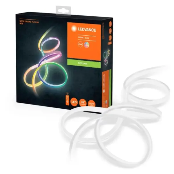 Вологозахищена світлодіодна стрічка Ledvance NEON DIGITAL FLEX 3M REMOTE RGB IP44 - фото №1