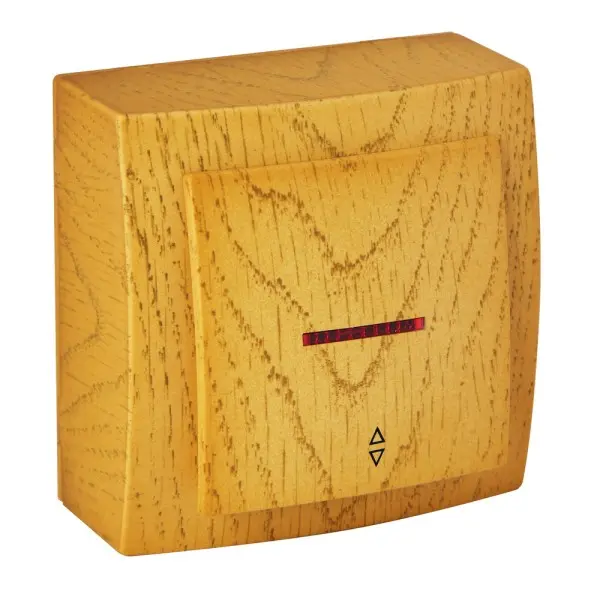 Вимикач Nilson Themis дуб 1кл прохідний з підсвіткою ( 26251008 )