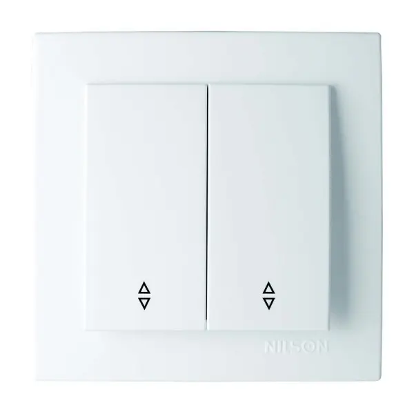 Вимикач Nilson Touran білий 2кл прохідний ( 24111009 )