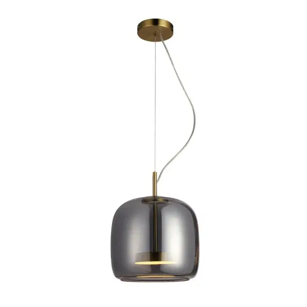 Подвесной светильник, люстра Italux PND-17760A-BRSS-SG Caste LED 1x10W 3000K 850Lm IP20 дымчатый