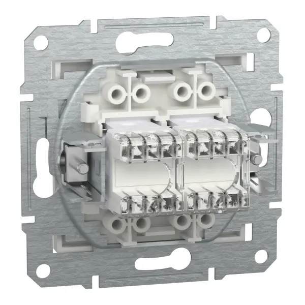 Комп'ютерна розетка RJ45 подвійна UTP cat.5e Schneider Electric Asfora без рамки біла (EPH4470121) - фото №2 Комп'ютерна розетка RJ45 подвійна UTP cat.5e Schneider Electric Asfora без рамки біла (EPH4470121) - фото №2