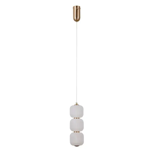 Подвесной светильник, люстра Italux PND-34362-3V-HBR-OPAL Ganti LED 3x8W 3000K 865Lm IP20 золотой