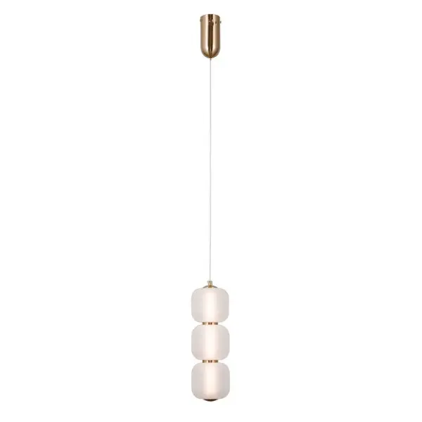 Подвесной светильник, люстра Italux PND-34362-3V-HBR-OPAL Ganti LED 3x8W 3000K 865Lm IP20 золотой - фото №2