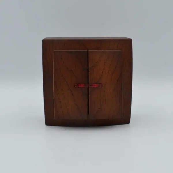 Вимикач Nilson Themis горіх 2кл з підсвіткою ( 26271004 ) - фото №1