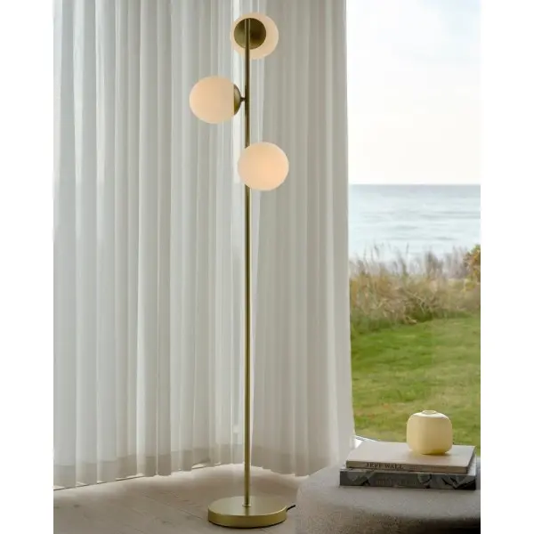 Торшер Nordlux 48613035 Lilly E14 3x25W IP20 латунний - фото №1