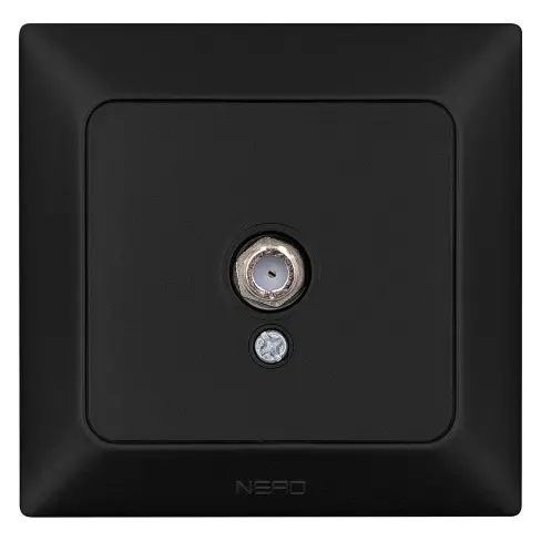 TV розетка NE-AD ARAS 93-124-45 чорна