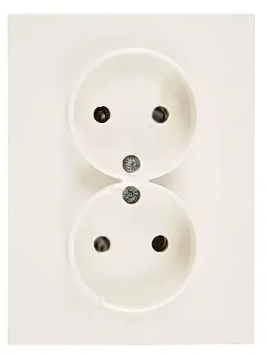 Розетка подвійна без з/к FIORENA біла