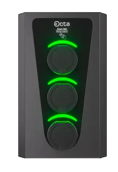 Комерційна зарядна станція Octa Energy SW322-S-S-S Smart Wall на 22кВт (розетка 1ф + розетка 1ф + розетка 1ф) Комерційна зарядна станція Octa Energy SW322-S-S-S Smart Wall на 22кВт (розетка 1ф + розетка 1ф + розетка 1ф)