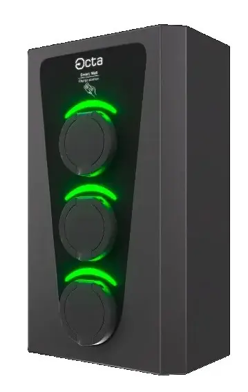 Комерційна зарядна станція Octa Energy SW322-S-S-S Smart Wall на 22кВт (розетка 1ф + розетка 1ф + розетка 1ф) - фото №1 Комерційна зарядна станція Octa Energy SW322-S-S-S Smart Wall на 22кВт (розетка 1ф + розетка 1ф + розетка 1ф) - фото №1
